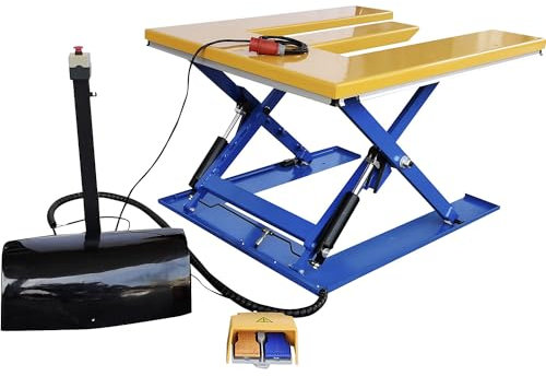 eurokraft basic | Piano elevatore piatto | a forma di E | portata 1200 kg | comando a pedale