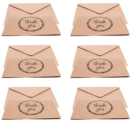 MAGICLULU 30 Stücke Papier Karten Mit Umschläge Handwerk Karten Retro Danke Für Scrapbooking Brief
