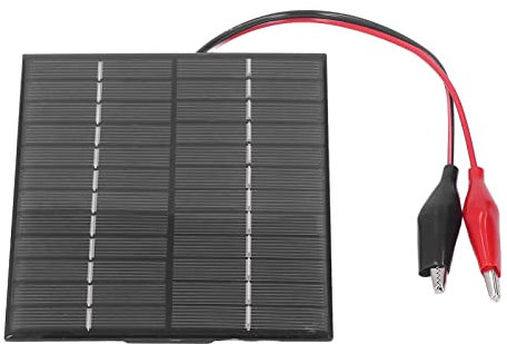 2W 12V Solar Panel Charging Board Tiger Clip Board Charger Charger Power Polysilicon Battery Charging 12V Without Power Storage with Battery Charger Photovoltaic Panel for Solar