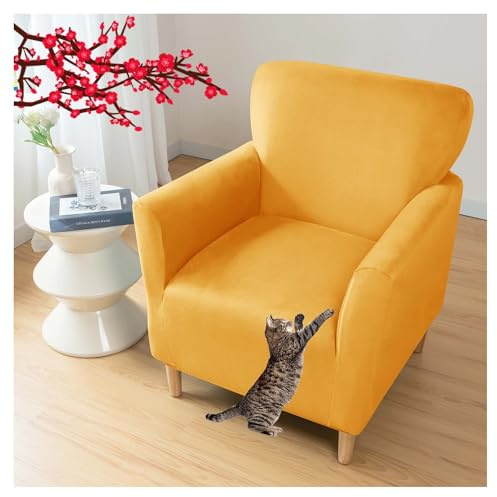 AQIGR Sesselbezug Stretch Sesselhusse, Sofaüberzug Clubsessel Sessel Bezug Cocktailsessel Armchair Sesselhussen mit Armlehne Hussen für Sessel für Eine Einfache Reinigung(B10)