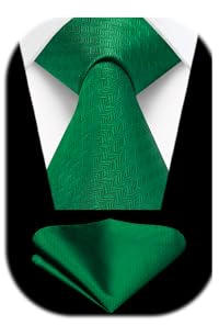 Enlision Herren Krawatte Hochzeit Einfarbig Krawatte mit Einstecktuch Set Formell Krawatten & Taschentuch