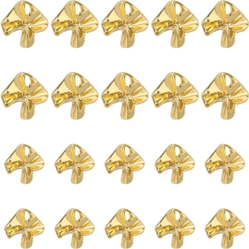 GORGECRAFT 20Stk Nähknöpfe In Einzigartiger Form 28mm Und 25mm Goldene Knöpfe Große Mengen Blumenförmige Knöpfe Galvanisierter Goldener Metallknopf Für Uniformen Kleider Anzüge Blazer Mäntel Blusen