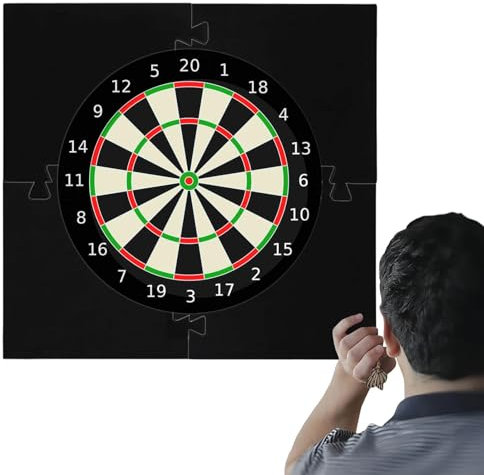 Dart Surround Dart Wandschutz, 4 Dartscheibe Schutzring, Dartboard Surround Lightweight Eva Jigsaw Ring, Dartscheibe Schutzring De 45 cm,Dart Hintergrund Schutz Für Dartspiele