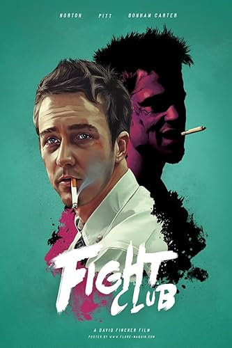 Filmposter Fight Club, Wandkunst, Poster, Heimdekoration, Bild, Leinwand, Gemälde, Poster, 20 x 30 cm