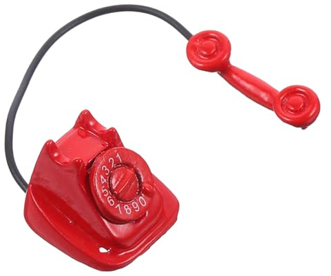 JOINPAYA Mini Telefono Retrò per Casa delle Bambole, Figurina/Statua in Metallo, Decorazione Vintage per Cameretta dei Ragazzo Ragazza