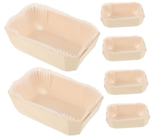 Alipis Set Di Per Plumcake - 6 Pezzi Di Da Forno in Carta Di Legno Teglia Per Torte Teglia Per Pane Stampo Per Plumcake Unico Antiaderente