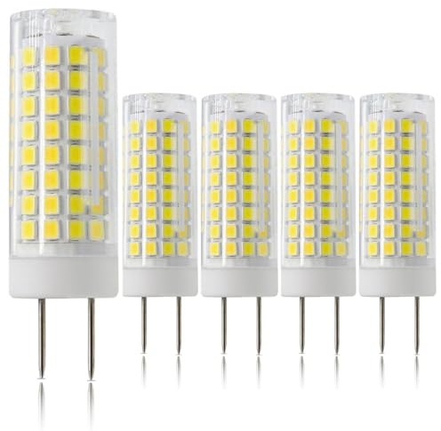 G4 LED Lampe 10W, 10W äquivalent zu 100W Halogen, 1000LM, 5pcs LED Lampen, AC220V-240V, 360° Abstrahlwinkel, dimmbar für Heimbeleuchtung(Cool White 6000K)