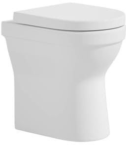 sanicomfort Cozy Stand-WC erhöht – spülrandloses Stand-WC mit 47,5 cm Sitzhöhe & Absenkautomatik, weiß