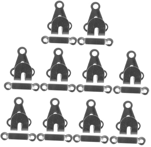 UTHCLO Juego de 10 Sets de Ganchos Metálicos para Ropa, Ojales Resistentes y Diseño Vintage, Adecuado para Pantalones y Trajes de Negocios