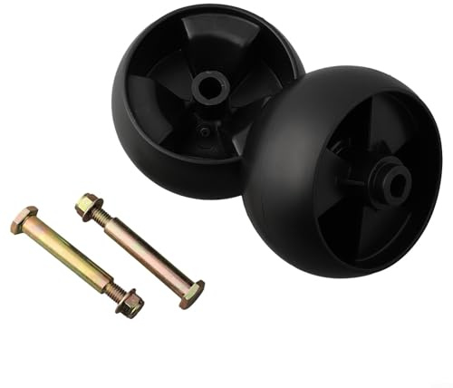 RichVibe Ruedas de cubierta para cortacésped de 5 pulgadas para cortacésped con pernos de eje, piezas de repuesto para tractor de jardín, accesorios para máquina de corte de césped