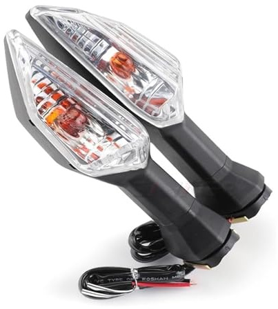 Luces Señal Giro para Kaw&asaki Z900 Z125 Z750 Z650 Z300 Z400 Z800 Z1000 Indicadores De Giro De Motocicleta Luz De Señales De Giro De Motocicleta Intermitentes para Motocicleta(2PCS Light Clear)
