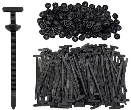 OBEST Colliers de serrage noirs avec boucle, clips universels en nylon pour voiture, résistants aux UV, réutilisables, parfaits pour la fixation de câbles, le jardinage ou les réparations (lot de 300)