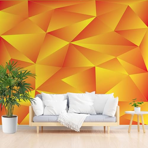 Gaqinhh Triangle Géométrique Papier Peint Panoramique, Illusion D'Optique Papier Peint Intissé, Minimalisme Moderne Tapisserie Murale Cuisine Salle de Bain, Décoration Murale Chambre, 150 x 105 cm