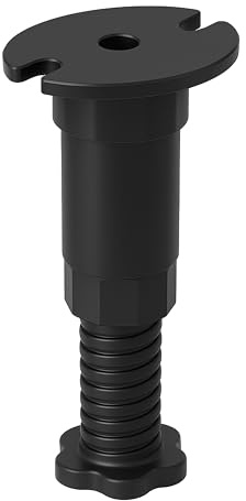 Enkotrade Möbelfüße höhenverstellbar 8 Stück 10‑17 cm schwarz, Kunststoff zum Aufschrauben – verstellbare Möbelbeine, Schrank‑ & Regalfüße für Bett, Couchtisch