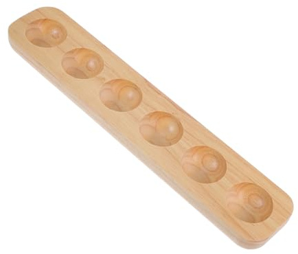 MUELODSIC Portauova in Legno Solido per Frigorifero Vassoio Organizzatore con Scomparti per Conservazione Sicura e Ordinata Supporto Uova Resistente per Cucina e Bancone