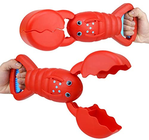 Ycauty Creative Sand Toy Handgrävmaskin |Dinosaurie- och Hummertång Sandredskap för strand- och Sandlågslek (red)