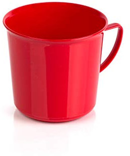 Kimmel 21-000-1603-1 Taza Grande con asa, 330 ml, Plástico, Rojo