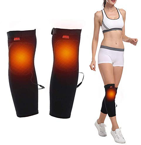 Heated Knee Pads, Cotton Outdoor Electric Knee Pads, Sports Knee Pads, Warm Knees, Close-fitting, Breathable,XL