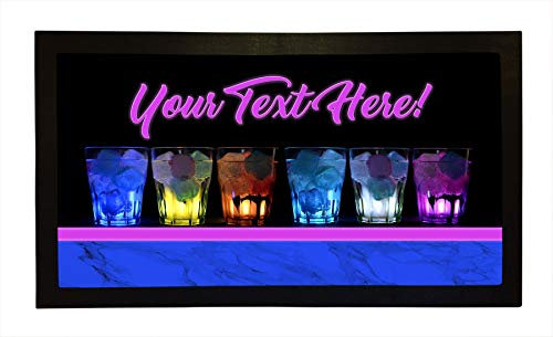 Bang Tidy Clothing Personalised Bar Runners Shots Home or Pub Bar Mats Mens Gift Idea