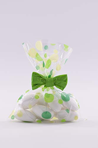 Italpak Buste (Sacchetti) Trasparenti per Alimenti Bubbles 50 pz, Polypropylene, Verde, 9x12,5cm