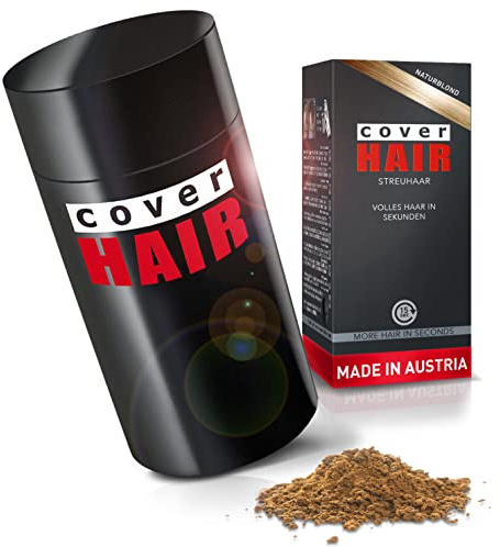 Cover Hair® Premium Streuhaar - 26g I Schütthaar zur Haarverdichtung & Ansatzkaschierung - Natürlicher Look in Sekunden I Hair Fiber für Männer & Frauen I Streuhaar Naturblond