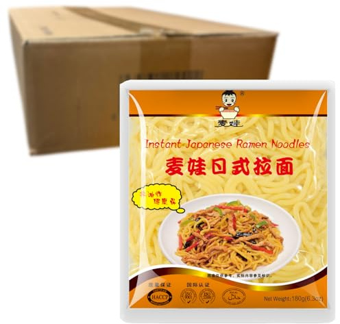 MAI WA - Ramen Nudeln - 30 X 180 GR - Multipack | Vorgekochte Instant-Ramen mit 12 Monaten Haltbarkeit bei Raumtemperatur - perfekt zu Gemüse, Fleisch oder Fisch
