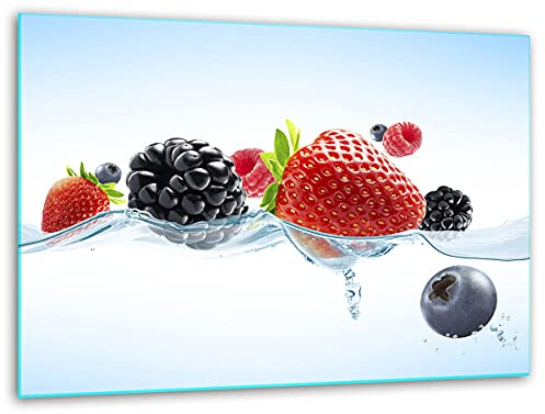 TMK ArtDeko – Schneidebrett Glas – Glasschneidebrett für die Küche 40x30 cm – Robust, Hygienisch & Rutschfest – Glas Schneidebrett – Zusätzliche Arbeitsfläche – Vielseitige Nutzung