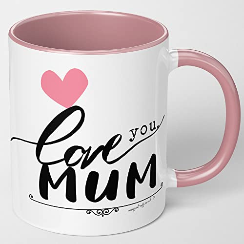 Mugged Off Mum Gifts 11oz Pink Mug Love You Mum