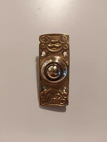 Retro Collections Rectangular Door Bell Push Button Switch Antique Brass Main Wire