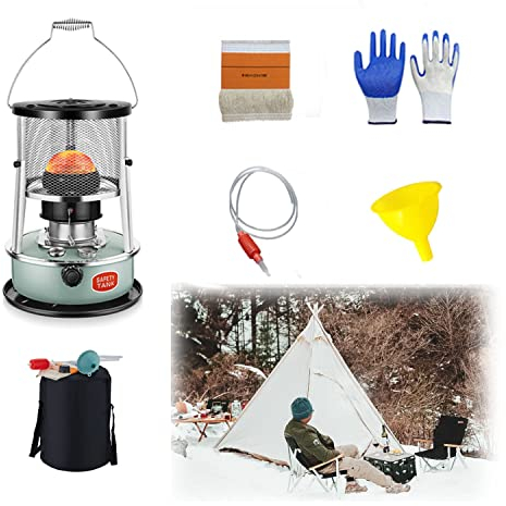 GroßE Petroleumofen Für Innenräume, Mobile Heizung Ohne Strom Innen, Tragbarer Petroleum Ofen,360° Surround-Heizung,Petroleum Heizung Heizer Für Mobile Heizung Innenräume Camping Kochen Zelt Heizung