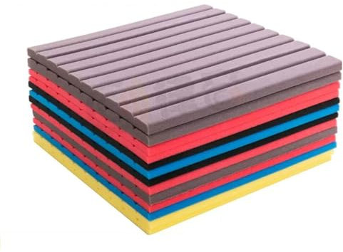 zklaseot Akustikschaumstoff, Schalldämmung Schaumstoffplatten 10er-Pack Selbstklebend Verdickt Schallschutzschaum Akustikschaumplatten for Lärm Und Wärmedämmung (Farbe : Weiß, Größe : 50x50x5cm)