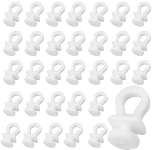 QZVCGSTA 100 Stück Gardinengleiter Schienen Gardinen innere Schiene Röllchen Gardinenrollen für Schienen Faltengleiter Weiß Kunststoff Vorhang Haken für Curtain Hooks Duschvorhang Türvorhänge