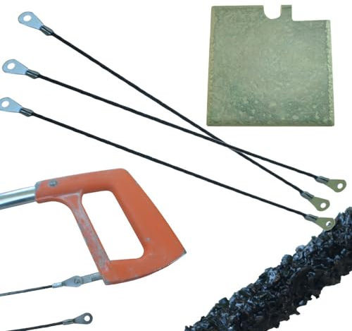 Carbide Rod Saw Blade 10 inch x 3pk 250mm Tungsten Carbide Rod Saw Blade with Eyelets for Adjustable Hacksaw Frame for Plaster Drywall Cement Board Fiberglass Tile and Cast Iron