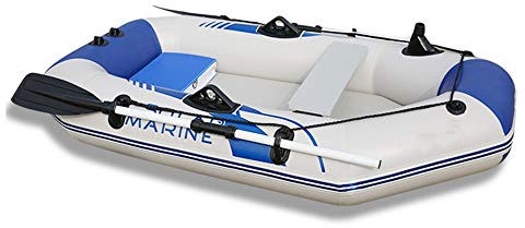 CCKUHN Schlauchboot, verdicktes Schlauchboot, Kajak, 2/3/4 Personen, Motorboot, Beiboot, Fischerboot, Boot mit hartem Boden (weiß, 1,75 m)