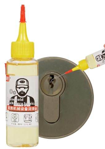 Lubrifiant pour serrure - 60 ml - Lubrifiant pour charnières de porte - Lubrifiant à base d'huile pour charnières de porte grinçantes - Pour charnières de porte grinçantes, serrures, outils