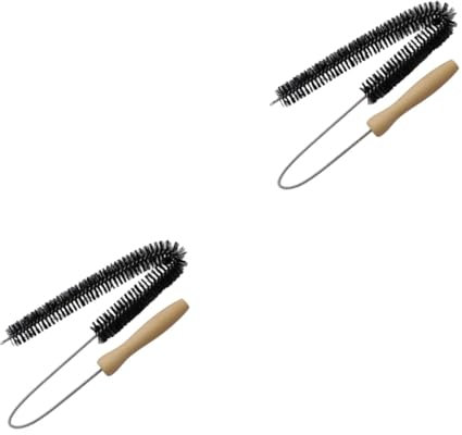 ANDRESLAD 2pcs Dryer Vent Trap Cleaning Brush Extendable Lint Brush for Refrigerator Coil Washing Machine Dryer Vent Cleaner Kit