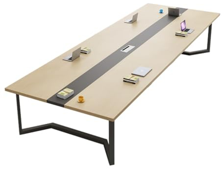 HOLGVE Besprechungstisch, Rechteckiger Büro-Konferenztisch, Seminar- Und Schulungstisch Mit Metallrahmen, 62,9 LX 31,4 W In, Bietet Platz for 4-6 Personen