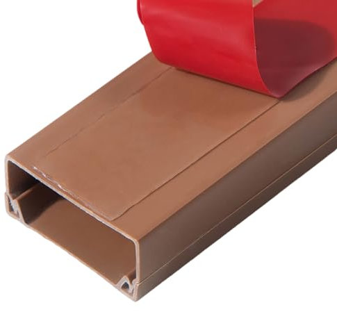 Serenitison Self Adhesive Floor PVC Trunking,Floor Cable Cover,Cable Covers For Wires Floor,4 Root 1 M Trunking,Decorative Wire Hider,Electrical Cable Management,For Offices,Retail,Gyms,Factories