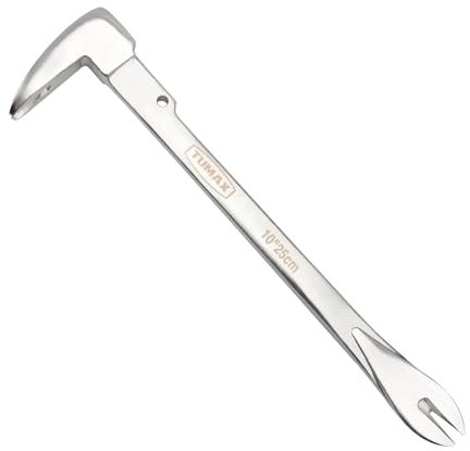 TUMAX 10 Nail Puller Cats Paw Pry Bar, High-Carbon Steel Mini Crowbar for Home Remolding & Woodworking Prying, Scraping, Lifting, Pulling