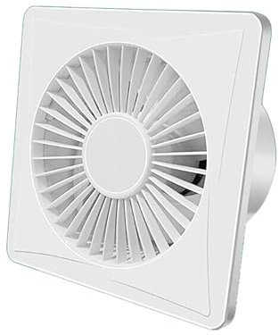 Ventilador de baño, 200 x 200 mm, diámetro 150 mm, profundidad 120 mm, 18 W 230 V 50 Hz, 155 m³/h 35 dB