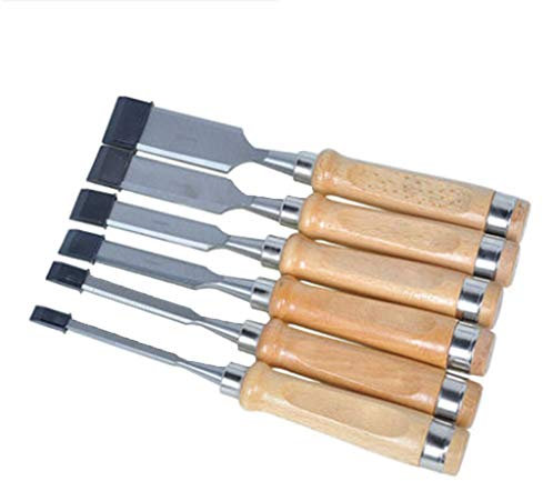 Mxxephemer Juego de cinceles Profesionales para tallar Madera: 6 Herramientas afiladas para Trabajar la Madera, Ideales para Principiantes
