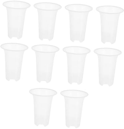 Mikikit 5piezas Macetas De Orquídea Transparentes De Macetas De Plástico Drenaje y Ventilación para Cultivo De Plantas y Suculentas