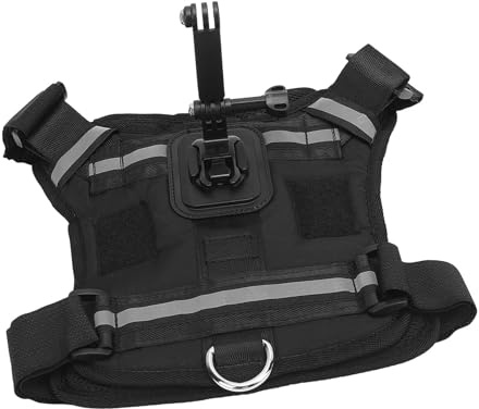 Dog Harness Mount for Action Camera Nylon Chest and Back Fixation Pet Harness Camera Mount Vest for Large Medium and Small Dogs