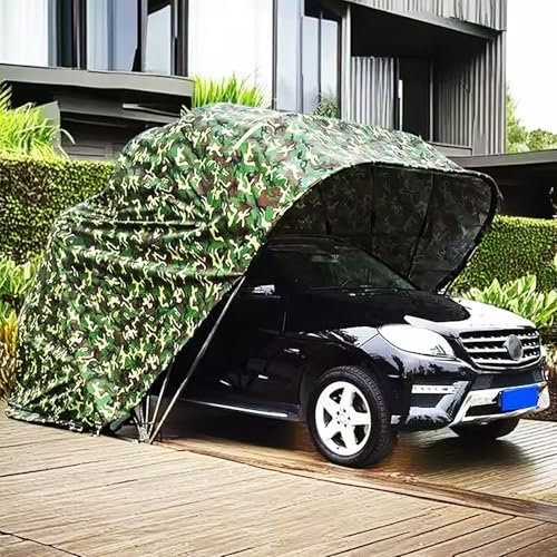 Asiwnshw Cochera retráctil hidráulica, cochera móvil semiautomática, cochera Plegable Resistente, Garaje portátil para Barcos, Coches y Camiones.(19.6x8.8x8.2FT)