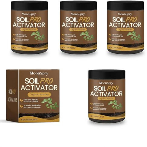Organic Soil Activator – Water-Soluble Root Booster for Plants, 120g Soil Enhancer for Home Gardening, Flower & Vegetable Cultivation, Improves Soil Fertility & Root Growth (4 Pcs)