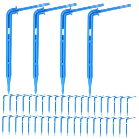 KONTONTY 200pcs Angled Drip Emitter Stakes for Greenhouse Drip Irrigation System Precise Watering and Irrigation for Container Gardening and Hydroponics Growing