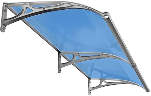 Auvent de fenêtre en polycarbonate – Protection contre les UV et la pluie – Auvent d'extérieur durable pour porche, patio, terrasse – Housse de volet solaire résistante à la neige