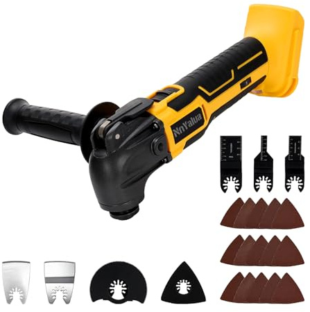 Oscillating Multi-Tool Kit Compatible with DEWALT 20V Battery,Cordless Oscillating Tools with Brushless Motor,6 Speed,22PCS Accessories,4° Oscillatio