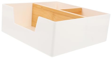 BAZEITFLOW Tea Bag Rack Organizer Coffee Bar Holder Countertop Sugar Bag Container Desktop Storage Box White for Home Office Coffee Station
