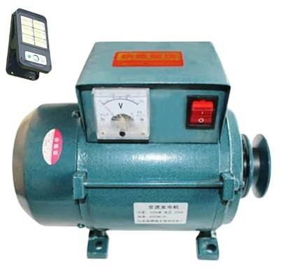 Generador AG sin escobillas, generador pequeño de 7000 W y 220 V, motor de gasolina de alambre de cobre puro, motor diésel de correa sin escobillas de imán permanente, generador de iluminación
